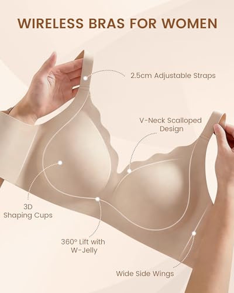 Jelly Bras for Women No Underwire Push Up Bra