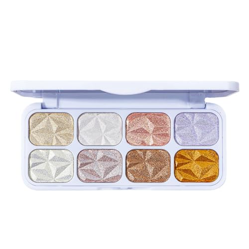 8-Color Shimmer Eyeshadow Palette - High Pigment & Waterproof