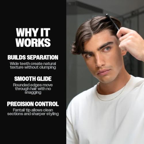 Slick Gorilla Texture Comb (Texture Comb) – Wide Tooth Hair Styling Tool for Men & Women