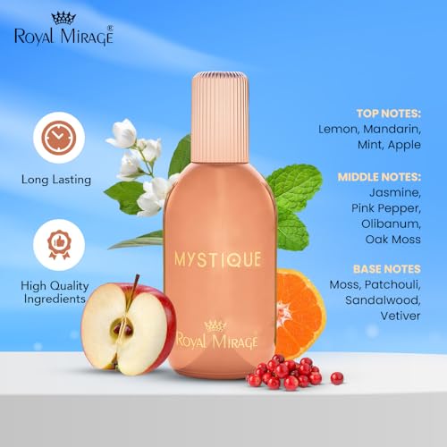 Royal Mirage Mystique Eau de Toilette for Women & Men - Fresh Citrus Woody Scent, 3.4 oz / 100ml - Variation: Mystique