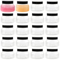TUZAZO 8 Oz Premium Plastic Tuscany Jars with Lids BPA Free, 24 Pack Empty Sugar Scrub Containers, Round Clear Cosmetic Containers for Body Butter, Lotion, Cream, Gel, Beauty Product