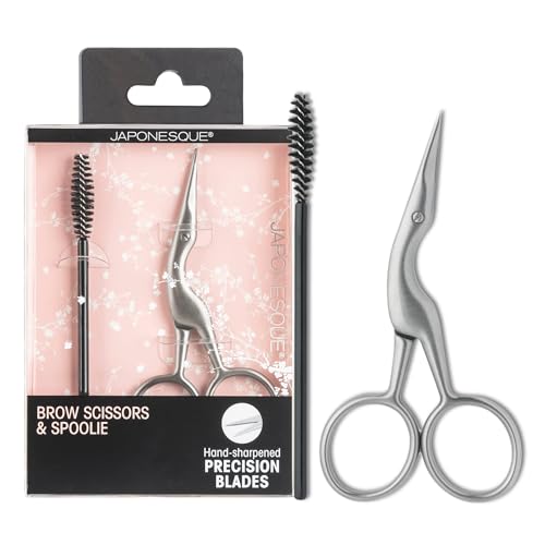 JAPONESQUE Brow Scissors & Spoolie Set - Stainless Steel