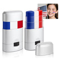 2PCS Red White and Blue Face Body Paint Sticks- Patriotic Pride 4th of July Accessories for Women, Eye-Black Stick Baseball Softball Sports Makeup, Fourth of July USA Accessories for Independence Day
