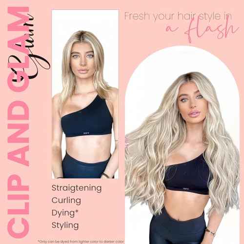 Clip in Extensions Real Human Hair 7pcs, Natural and Seamless 90g (Dark Brown to Black, 14 inch)