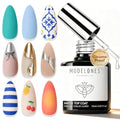 Modelones Chrome-Proof Matte Gel Top Coat – No-Wipe, Self-Leveling, 15ml (B-Clear Matte-1)