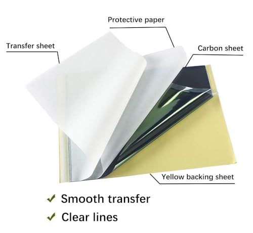 Tattoo Practice Skin Kit 5pcs 3MM + 15pcs Transfer Paper