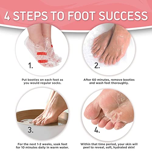 Soft Touch Exfoliating Foot Peel Mask for Dry Cracked Feet & Calluses - 2 Pack