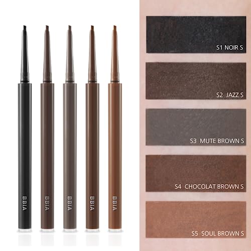 BBIA Last Auto Gel Eyeliner SLIM 5 Colors ? Ultra-Fine Waterproof Mechanical Gel Eye Liner Pencil Smudge-Proof Easy Drawing Smooth Gliding Texture Vegan Korean Eye Makeup (S2 JAZZ SLIM R)