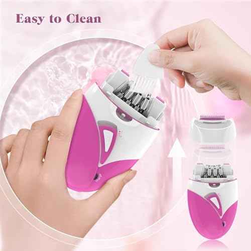 Epilator for Women, Smooth Glide Epilator Facial Hair Remover for Women with 2 Speed & LED Light, Electric Epilator for Women Facial Hair Removal Suitable for Face, Bikini Areas, Underarms, Arms, Legs