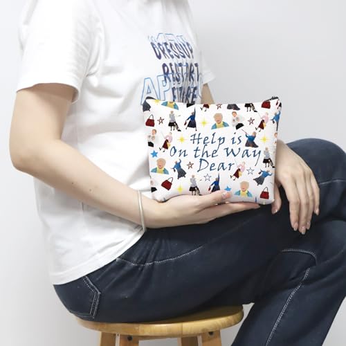 MNIGIU Mrs. Doubtfire Inspired Gift Mrs. Doubtfire Cosmetic Bag Mrs. Doubtfire Fans Gift Help Is On The Way Dear (Way Dear Bag)