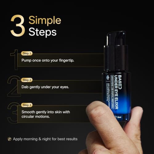 Based Under Eye Elixir - Hydrating Eye Serum for Puffiness & Refreshing Skin, 0.5 fl oz