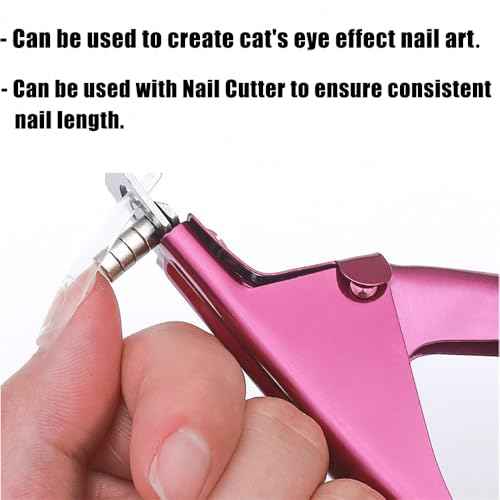 40PCS Nail Magnet Tool Set for Stainless Nail Clippers Cat Eye Nail Art, Magnets Sizers Length Measurement for Fake False Nail Tips Round Mini Fridge Magnets for Home Office Salon Crafts