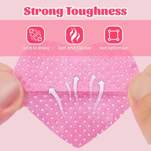 MAYEEN Lint Free Nail Wipes 400PCS Heart Shape Nail Polish Remover Wipes No Lint Soft Cleaning Wipe for Nails & Eyelash Extensions Nail Supplies