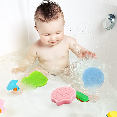 Baby Bath Sponge 3pcs Soft Foam Shapes Infants Toddlers