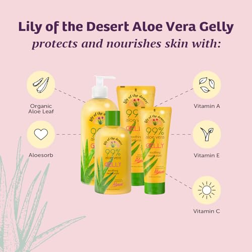 Lily of the Desert 99% Aloe Vera Gel - 16 Fl Oz Sunburn Relief