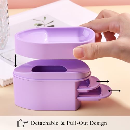 2-in-1 Dip Powder Recycling Tray System with Brush for DIY Nail Art