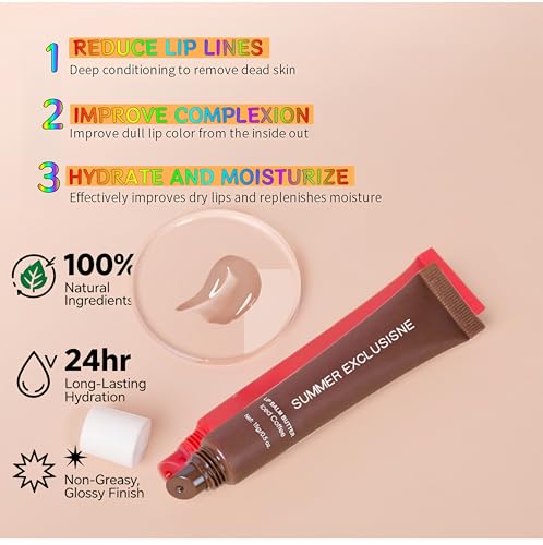 5 Colors Tinted Lip Butter Balm Set – Hydrating & Nourishing