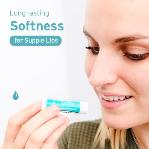 Hyalogic HA Lip Balm 1 Pack - Natural Hyaluronic Acid & Coconut Oil, Soothes & Moisturizes Dry Lips, Unflavored, 4.25g