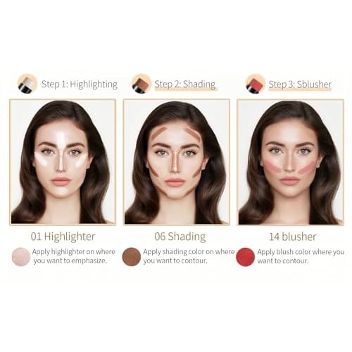 MAEPEOR Cream Blush Stick 15 Colors Lightweight Blendable Contour Highlighter Blush Stick Long Lasting Waterproof Blusher Pen (Blusher 12)