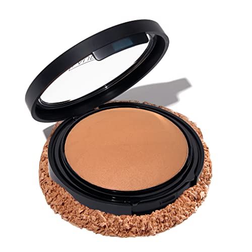 LAURA GELLER NEW YORK Baked Double Take Powder Foundation - Sand - Buildable Medium to Full Coverage - Matte Finish