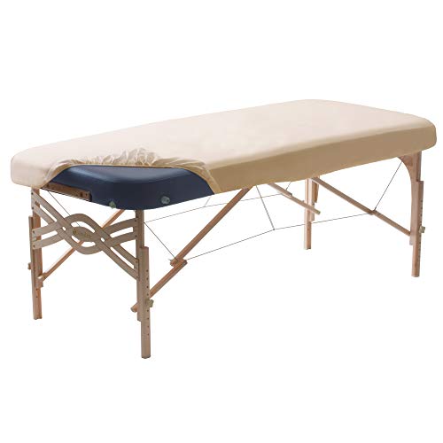 EarthLite Premium Microfiber Massage Sheet Set - 3 Piece, Full/Cream