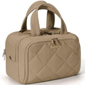 Large Waterproof Toiletry Bag for Women - Quilted Makeup Organizer