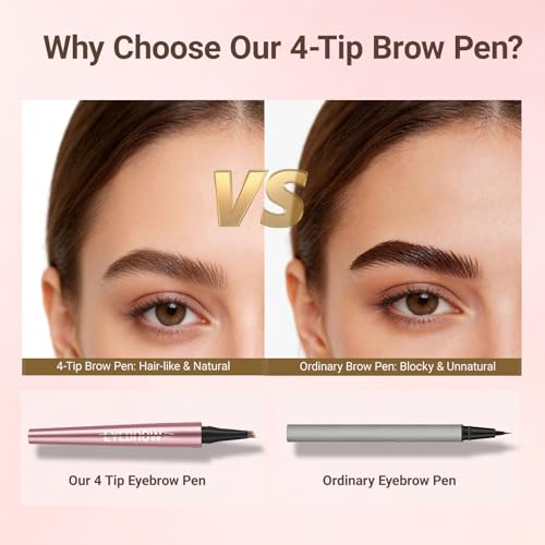 Micro-Fork Eyebrow Pencil for Natural Hair-Like Strokes