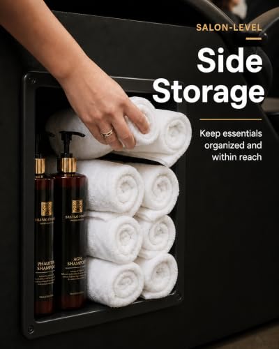 Shampoo Bowl Chair Set with Basin - 450lbs Capacity | Backwash Salon Sink
