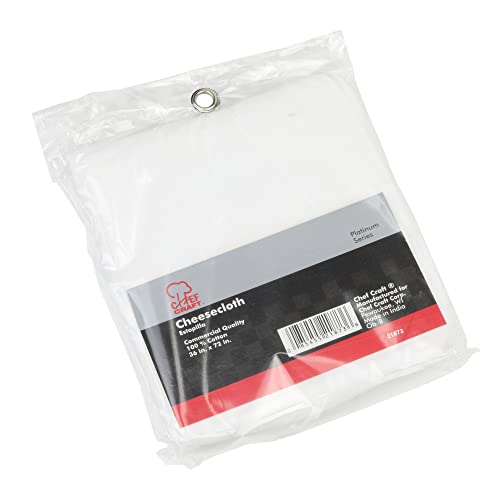 Chef Craft Select Cotton Grade 50 Cheesecloth, 2 Yard, White