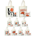18 Pcs Volleyball Basketball Gifts for Women Cosmetic Bag Canvas Tote Bags Set for Teen Makeup Travel Players Teams(Basketball)