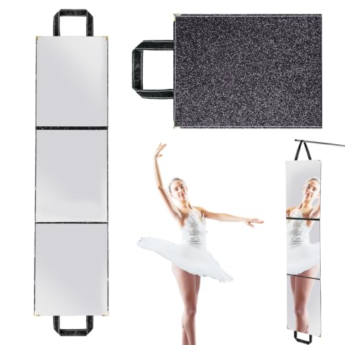 Foldable Full Length Mirror Tri-Fold Acrylic Portable