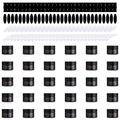 120Pcs 5g Amber Glass Jars Assortment Kit with Inner Liners and Black Lids, Spoons and blank labels for Storing Lip and Body Scrub, Lotion, Body Butter, Bath Salts
