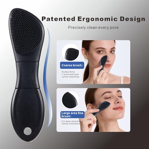 2-in-1 Face Cleansing Brush & Blackhead Remover Scraper