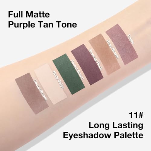 BINGBRUSH 6-Color Eyeshadow Palette, Waterproof Matte & Shimmer