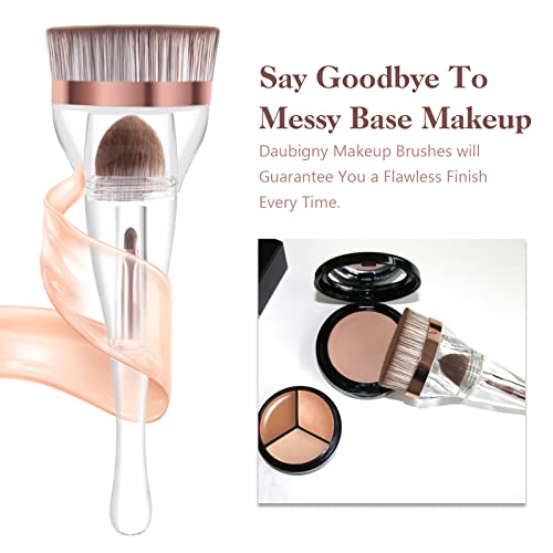 Foundation Brush, Daubigny Perfect Makeup Brush for Face Blush Liquid Powder Foundation Brush for Blending Liquid, Cream or Flawless Powder Cosmetics with Great Gift Case