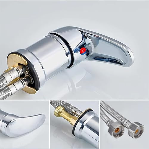 Salon Shampoo Bowl Faucet Chrome 1/2 NPT 19.68 Hose