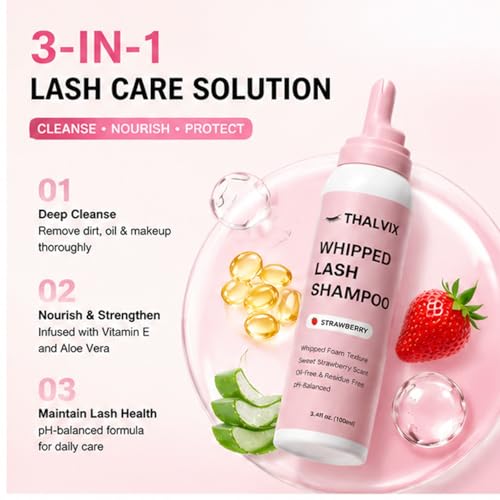 Lash Extension Shampoo Kit 100ml with Brush & Spoolies