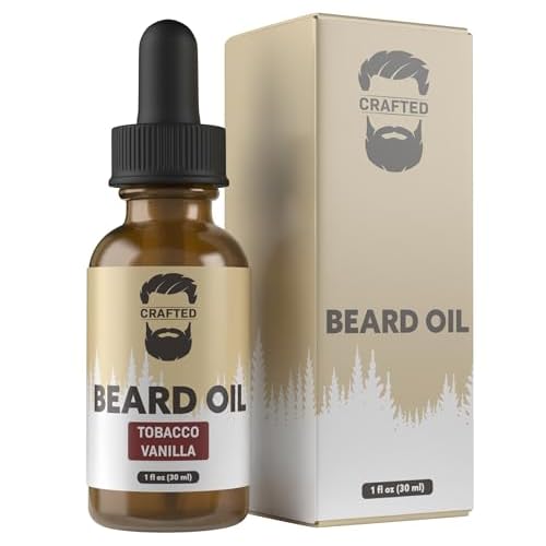 Crafted Beards Beard Oil Beard Oil Conditioner - Leave Your Beard Feeling Amazing - All Natural Ingredients - No Residue - Mustache Oil - 1oz - Made in the USA (Tobacco Vanilla)