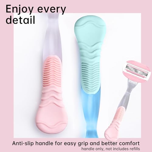2 Pack Replacement Razor Handle Compatible with Venus only (2 Pink)
