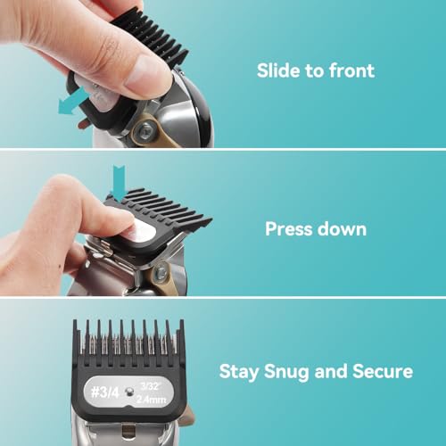 LAVEST Clipper Guards Set for Wahl Clippers, 12 Pieces, 1/16" to 1"