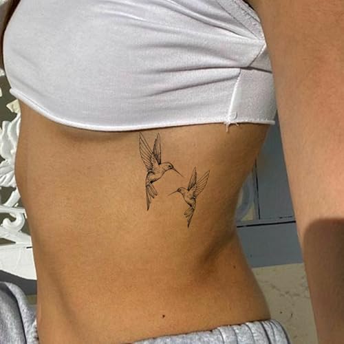 Hummingbird Lily Temporary Tattoo Sheets - 7-15 Days