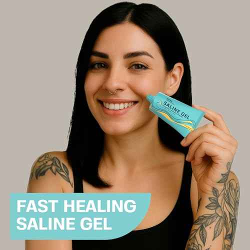 Base Labs Saline Gel 1.5oz ? Piercing Aftercare & Piercing Bump Solution ? Nose, Ear & Belly Button Piercing Care ? Hydrating Gel for Piercings, Burns & Irritations ? Aloe Vera, Tea Tree & Sea Salt