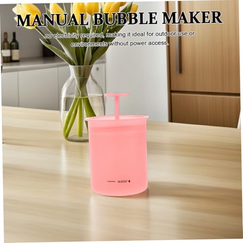 3-Piece Manual Face Wash Foamer Bottle – Pink Foam Dispenser