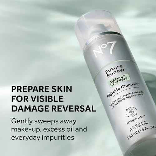 No7 Future Renew Damage Reversal Peptide Gentle Face Cleanser? - Anti-Aging Face Wash to Help Visibly Remove Impurities for Smoother, Nourished Skin - Fragrance-Free Formula (5 Fl Oz)