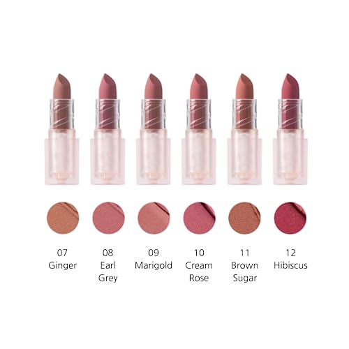 BBIA Last Powder Lipstick - Matte Finish, Long-Lasting, Cream Rose