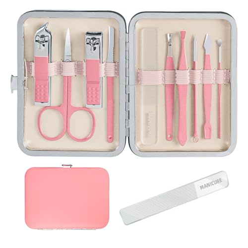 10-in-1 Manicure Kit with Nail Clippers & Glass File