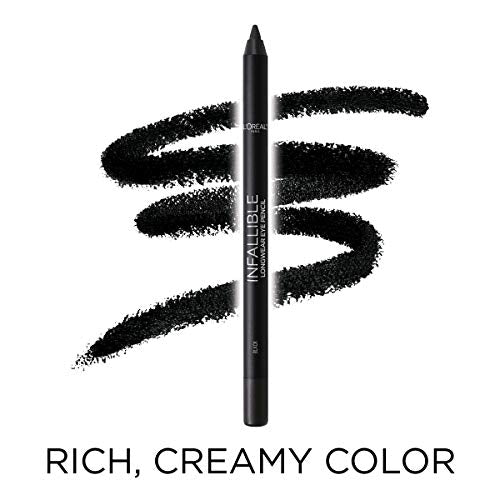 L'Oreal Paris Makeup Infallible Pro-Last Pencil Eyeliner, Waterproof and Smudge-Resistant, Glides on Easily to Create any Look, Grey, 0.042 oz.