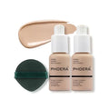 PHOERA Foundation Makeup, Flawless Soft Matte Oil Control Liquid Foundation, Full Coverage Mattle Oil-Control Concealer for Older Women, Great Choice For Gift (#102 Nude(2pcs)£©