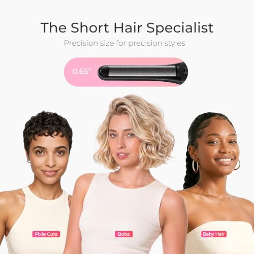 TYMO Cordless Mini Flat Iron 0.65" for Short Hair & Bangs