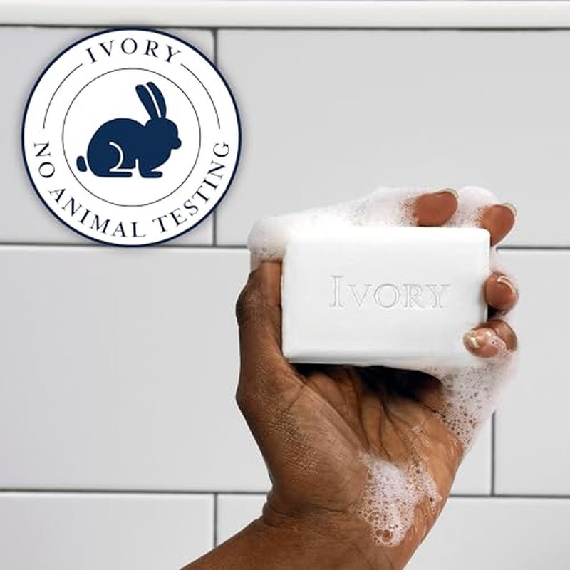 Ivory Gentle Bar Soap, Designed for Whole Family, 99.44% Pure Formula, Plant-Based Cleanser, Made Without Heavy Perfumes, Parabens & Phthalates, For All Skin Types, Original Scent, 4.0 oz (10 Count)